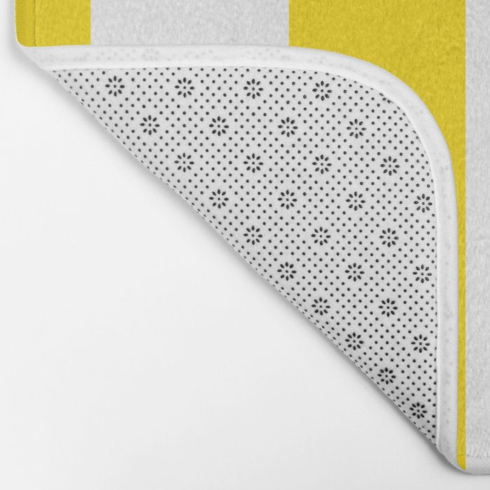 Large Yellow And White Stripes Fresh Mood #decor #society6 #buyart Bath Mat Gallery Image 2