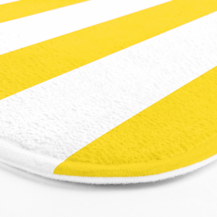 Large Yellow And White Stripes Fresh Mood #decor #society6 #buyart Bath Mat Gallery Image 3