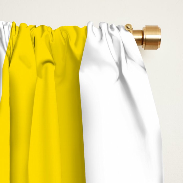 Large Yellow And White Stripes Fresh Mood #decor #society6 #buyart Window Curtain Gallery Image 2