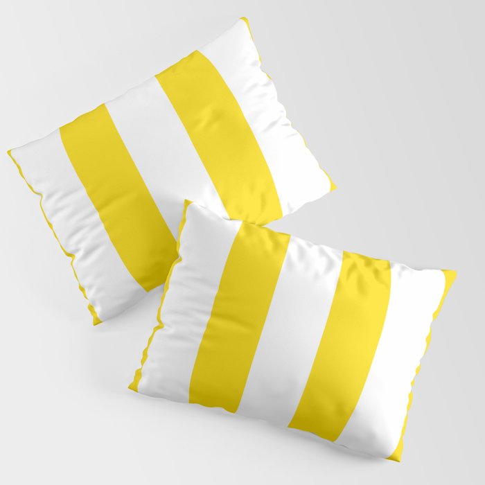 Large Yellow And White Stripes Fresh Mood #decor #society6 #buyart Pillow Sham Gallery Image 3
