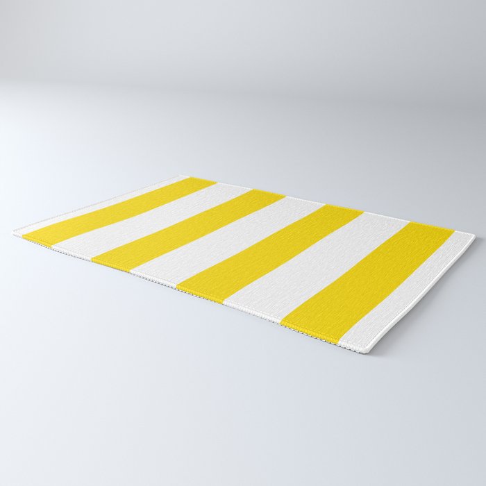 Large Yellow And White Stripes Fresh Mood #decor #society6 #buyart Rug Gallery Image 3