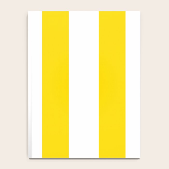Large Yellow And White Stripes Fresh Mood #decor #society6 #buyart Notebook Gallery Image 4