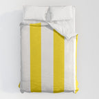 Large Yellow And White Stripes Fresh Mood #decor #society6 #buyart Duvet Cover Gallery Image 6