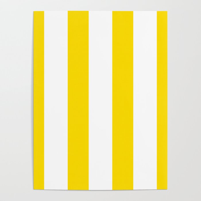 Large Yellow And White Stripes Fresh Mood #decor #society6 #buyart Poster Gallery Image 4