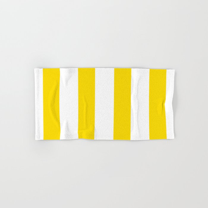 Large Yellow And White Stripes Fresh Mood #decor #society6 #buyart Bath Towel Gallery Image 1