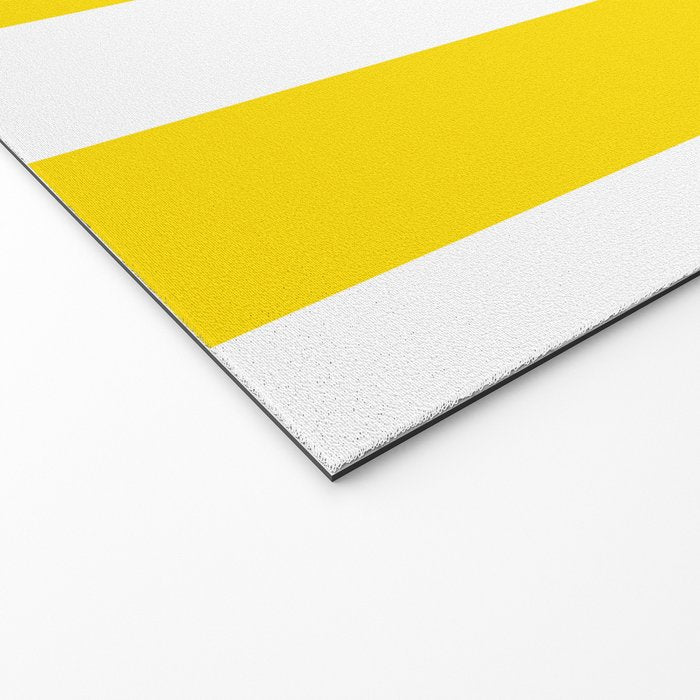 Large Yellow And White Stripes Fresh Mood #decor #society6 #buyart Welcome Mat Gallery Image 2