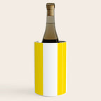 Large Yellow And White Stripes Fresh Mood #decor #society6 #buyart Wine Chiller Gallery Image 1