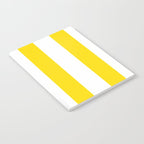 Large Yellow And White Stripes Fresh Mood #decor #society6 #buyart Notebook Gallery Image 2