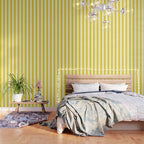 Large Yellow And White Stripes Fresh Mood #decor #society6 #buyart Wallpaper Gallery Image 3