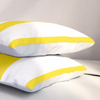 Large Yellow And White Stripes Fresh Mood #decor #society6 #buyart Pillow Sham Gallery Image 3