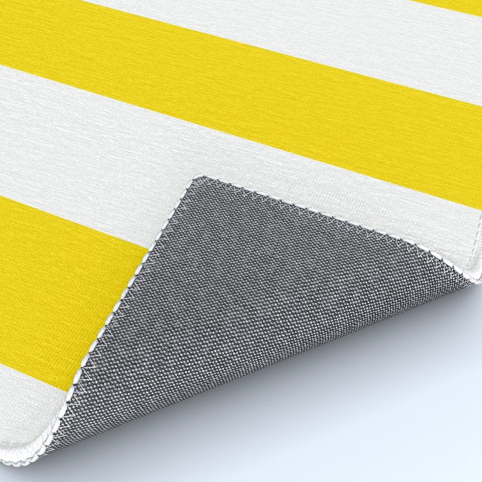 Large Yellow And White Stripes Fresh Mood #decor #society6 #buyart Rug Gallery Image 4