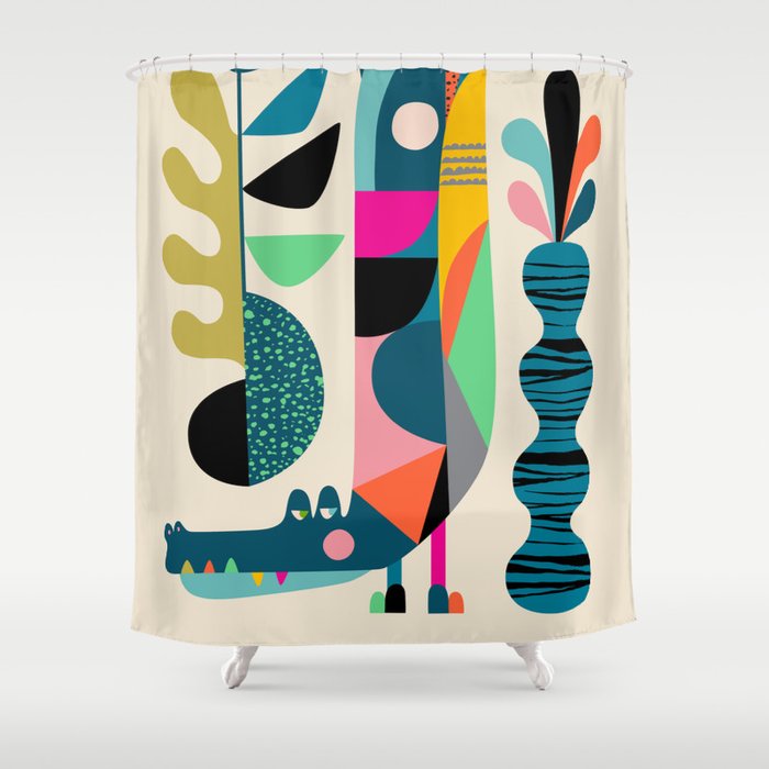 Mr crocodile Shower Curtain Gallery Image 1