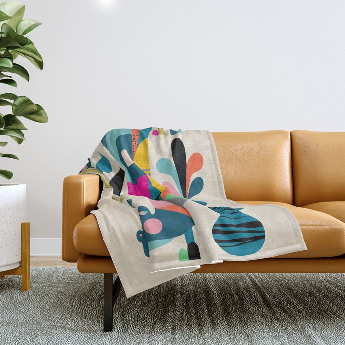 Mr crocodile Throw Blanket Gallery Image 1