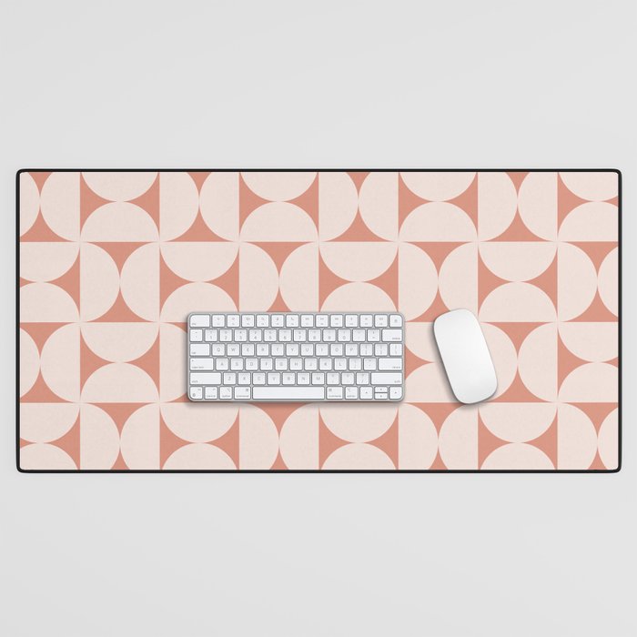 Bauhaus Mid Century Modern Geometric Pattern XIII Desk Mat Gallery Image 1