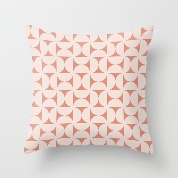 Bauhaus Mid Century Modern Geometric Pattern XIII Throw Pillow Gallery Image 6