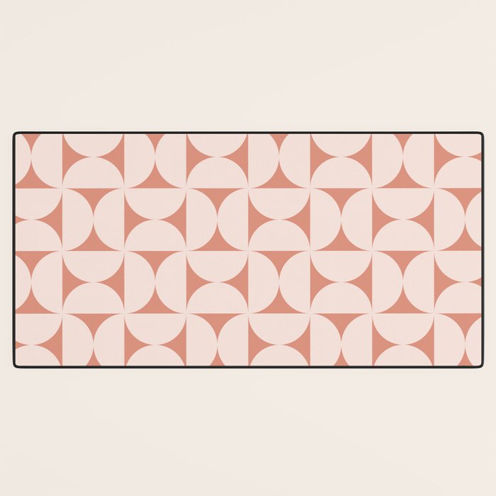 Bauhaus Mid Century Modern Geometric Pattern XIII Desk Mat Gallery Image 3