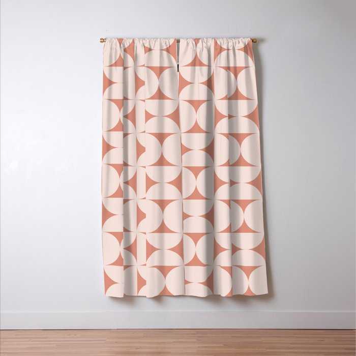 Bauhaus Mid Century Modern Geometric Pattern XIII Window Curtain Gallery Image 3