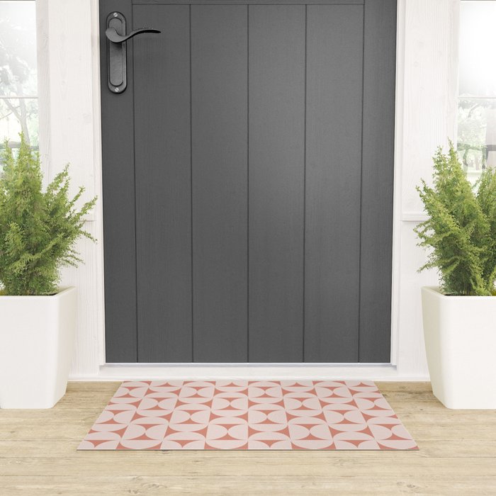 Bauhaus Mid Century Modern Geometric Pattern XIII Welcome Mat Gallery Image 3