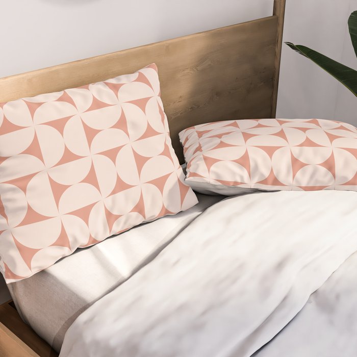 Bauhaus Mid Century Modern Geometric Pattern XIII Pillow Sham Gallery Image 2