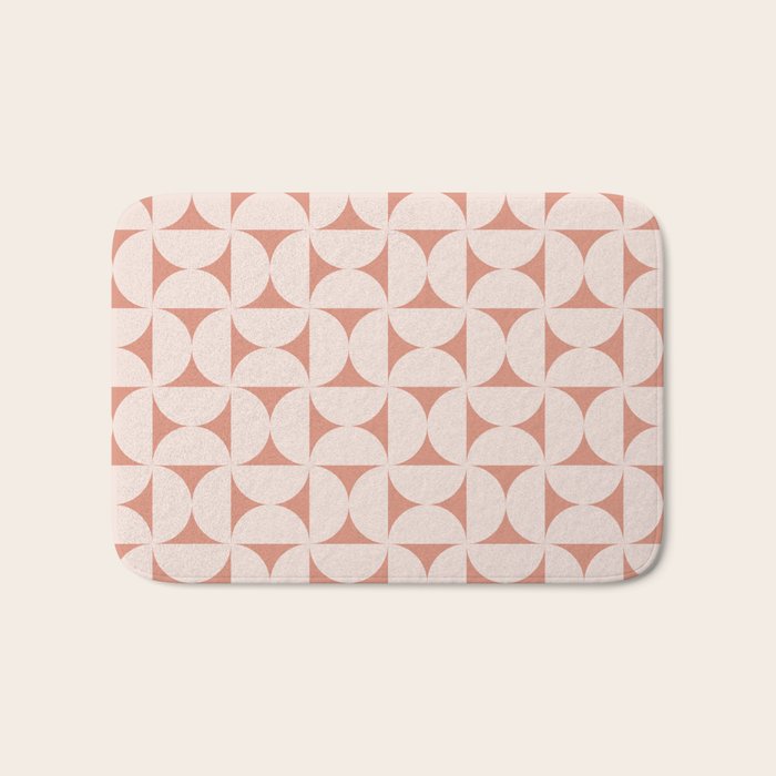 Bauhaus Mid Century Modern Geometric Pattern XIII Bath Mat Gallery Image 1