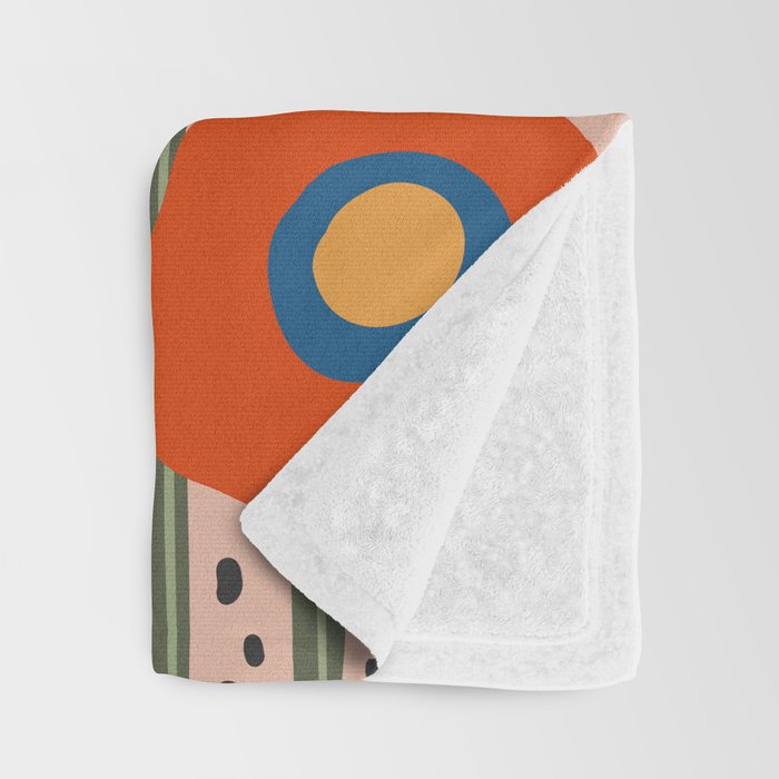 Flower Market Amsterdam, Abstract Modern Floral Print Throw Blanket Gallery Image 3