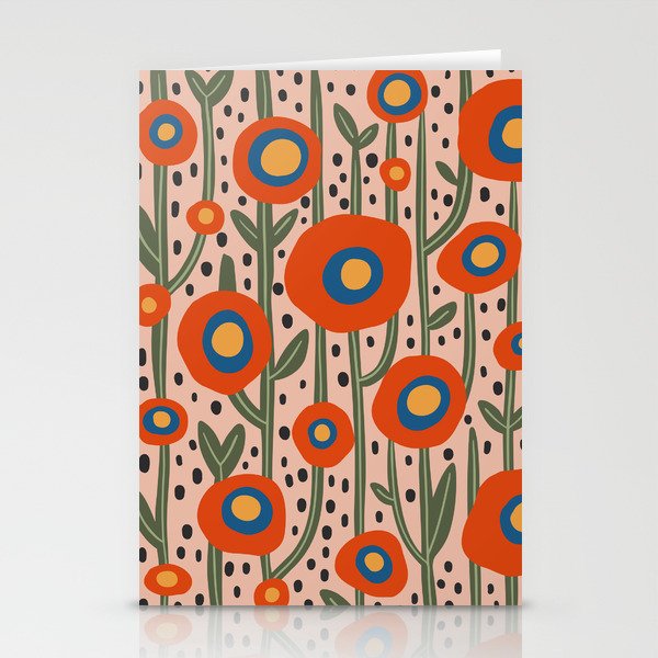 Flower Market Amsterdam, Abstract Modern Floral Print Stationery Card Gallery Image 2