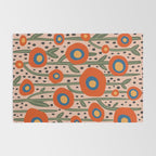 Flower Market Amsterdam, Abstract Modern Floral Print Rug Gallery Image 2