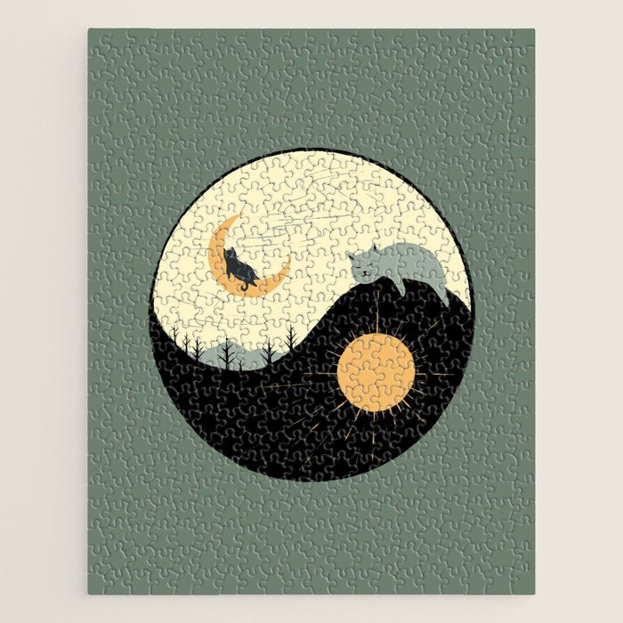 Hidden cat 36 yin yang balance Jigsaw Puzzle Gallery Image 1