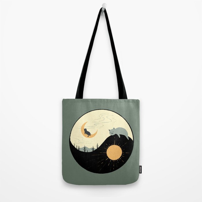 Hidden cat 36 yin yang balance Tote Bag Gallery Image 2