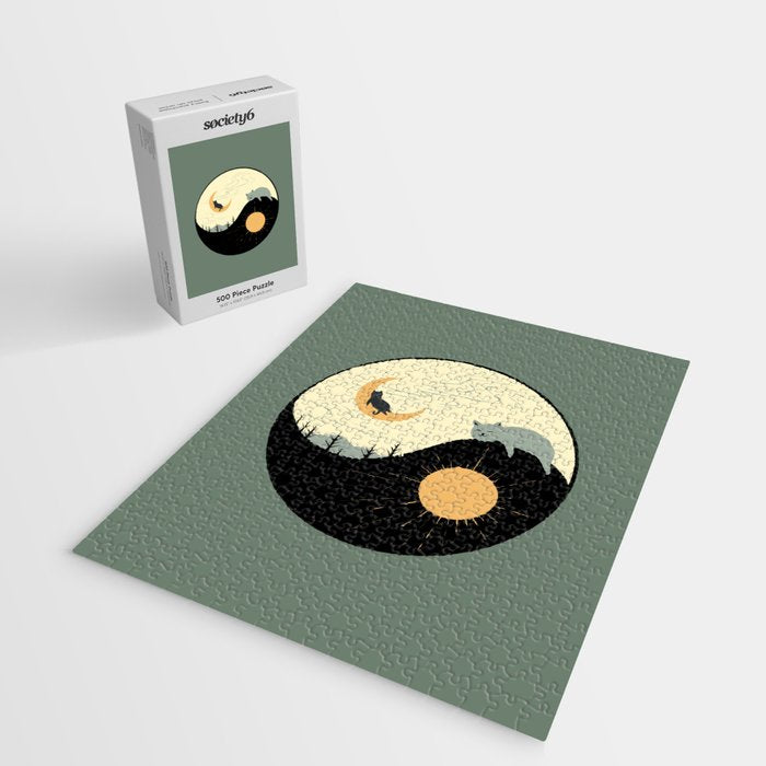 Hidden cat 36 yin yang balance Jigsaw Puzzle Gallery Image 2