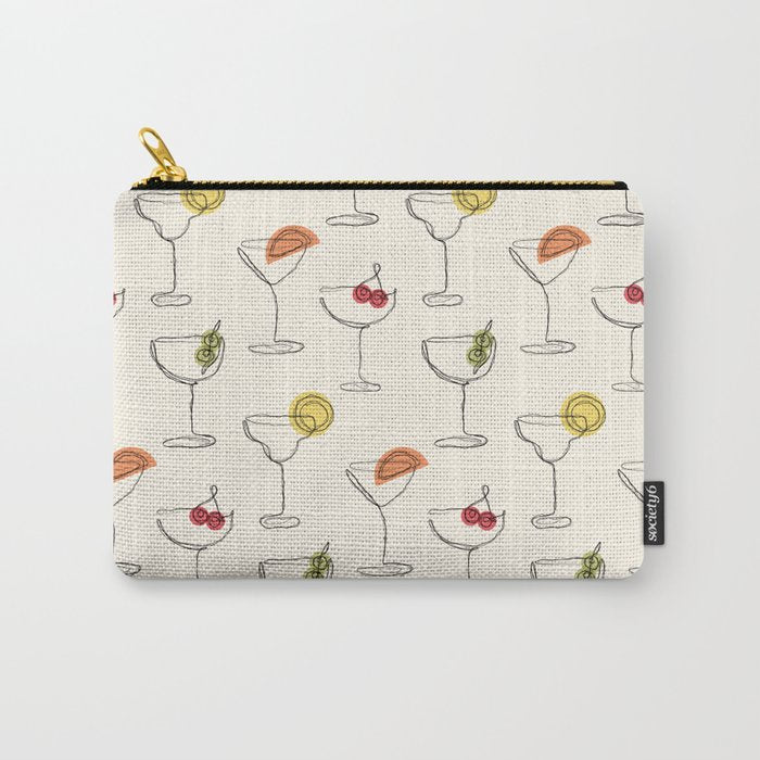 Retro Cocktails Carry All Pouch Gallery Image 1