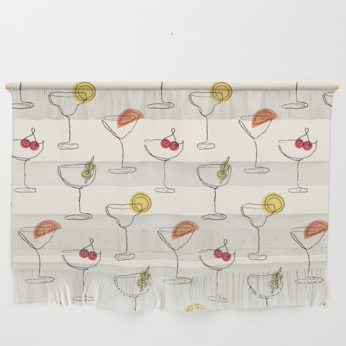 Retro Cocktails Wall Hanging Gallery Image 1