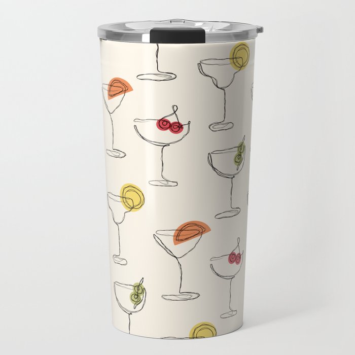 Retro Cocktails Travel Mug Gallery Image 1