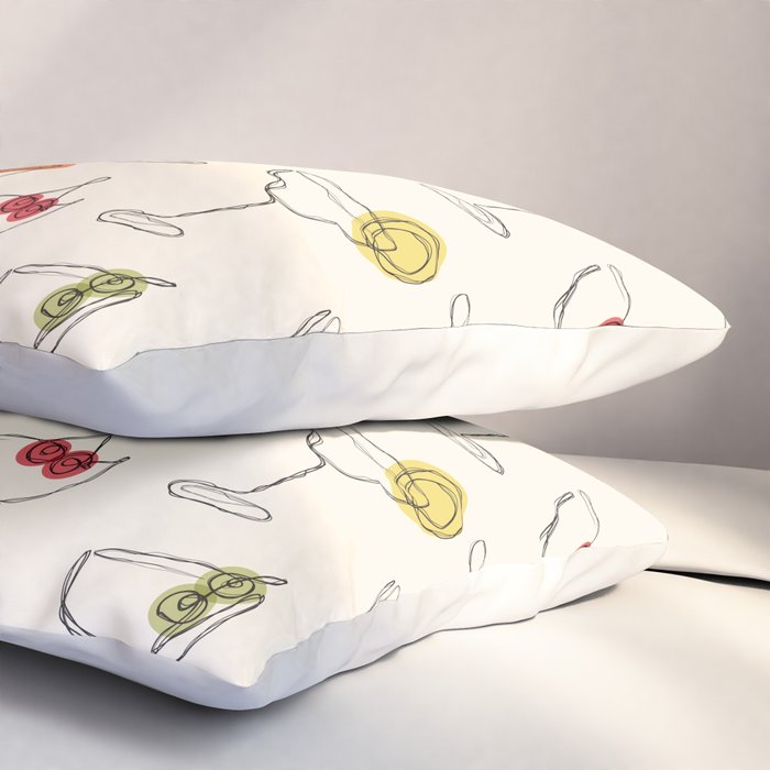 Retro Cocktails Pillow Sham Gallery Image 3