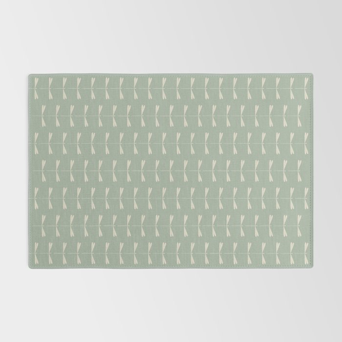 Dragonfly Pattern V Sage Green Rug Gallery Image 2
