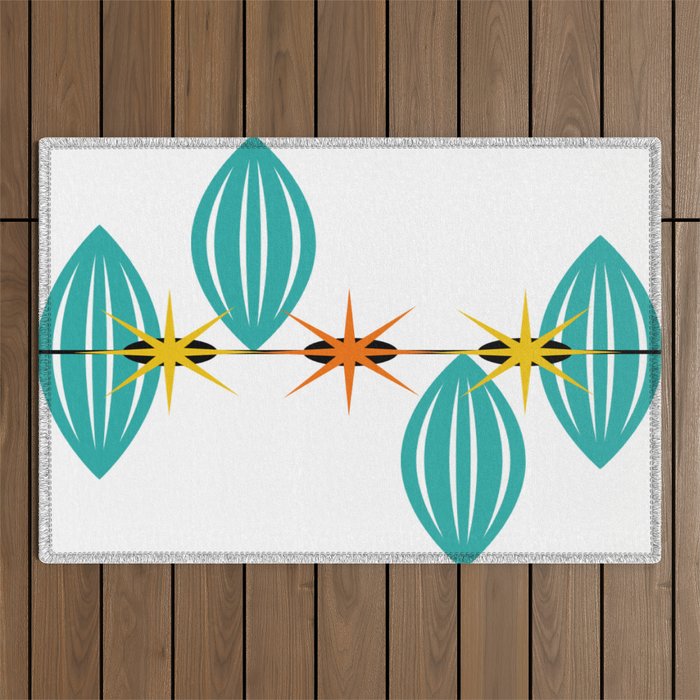 Mid-Century Modern Art 1.5 Outdoor Rug Gallery Image 1