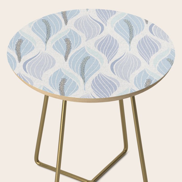 Minimalistic flow Peace lily flower powder blue Side Table Gallery Image 2
