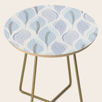 Minimalistic flow Peace lily flower powder blue Side Table Gallery Image 2