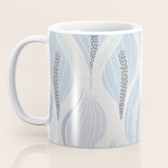 Minimalistic flow Peace lily flower powder blue Coffee Mug Gallery Image 3