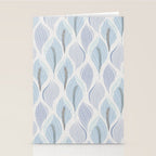 Minimalistic flow Peace lily flower powder blue Stationery Card Gallery Image 2