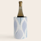 Minimalistic flow Peace lily flower powder blue Wine Chiller Gallery Image 3