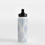 Minimalistic flow Peace lily flower powder blue Water Bottle Gallery Image 2