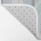 Minimalistic flow Peace lily flower powder blue Bath Mat Gallery Image 2