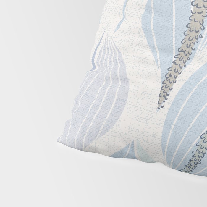 Minimalistic flow Peace lily flower powder blue Pillow Sham Gallery Image 4