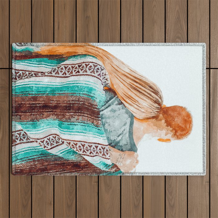 You Are My Sun, My Moon & All My Stars #painting #illustration Outdoor Rug Gallery Image 1
