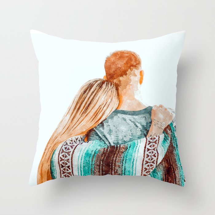 You Are My Sun, My Moon & All My Stars #painting #illustration Throw Pillow Gallery Image 1
