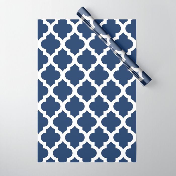 Moroccan Quatrefoil Pattern 726 Wrapping Paper Gallery Image 1