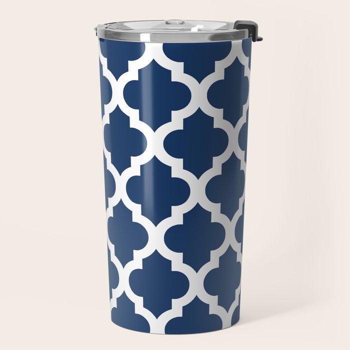 Moroccan Quatrefoil Pattern 726 Travel Mug Gallery Image 2