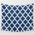 Moroccan Quatrefoil Pattern 726 Wall Tapestry Gallery Image 4