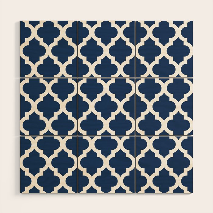 Moroccan Quatrefoil Pattern 726 Wood Wall Art Gallery Image 1